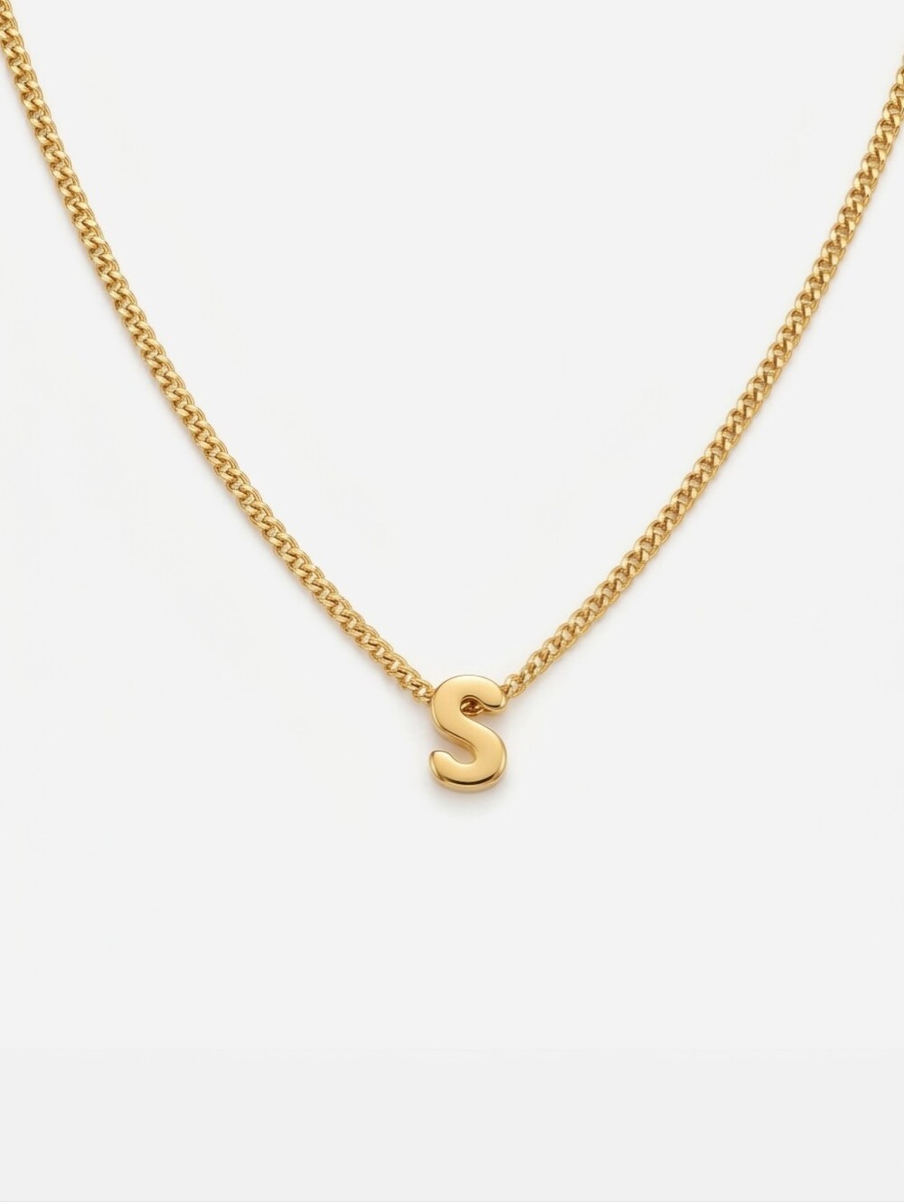 S Initial Necklace - Picture 2 of 5